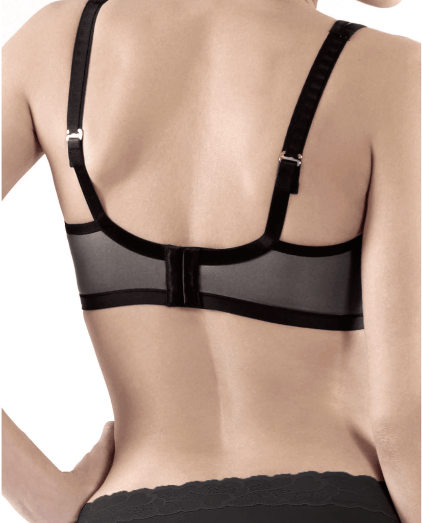 YOGI Convertible Underwire Sports Bra in Black/Grey