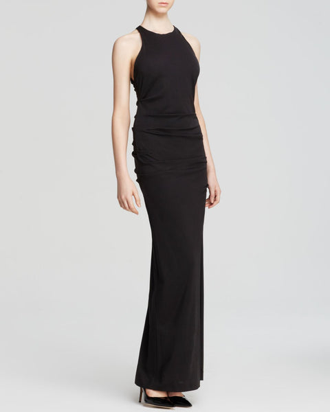 High Neck Open Back Dress in Black High Neck Open Back Dress in Black