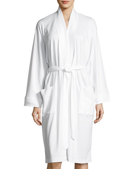 Butterknit Short Robe in White Butterknit Short Robe in White