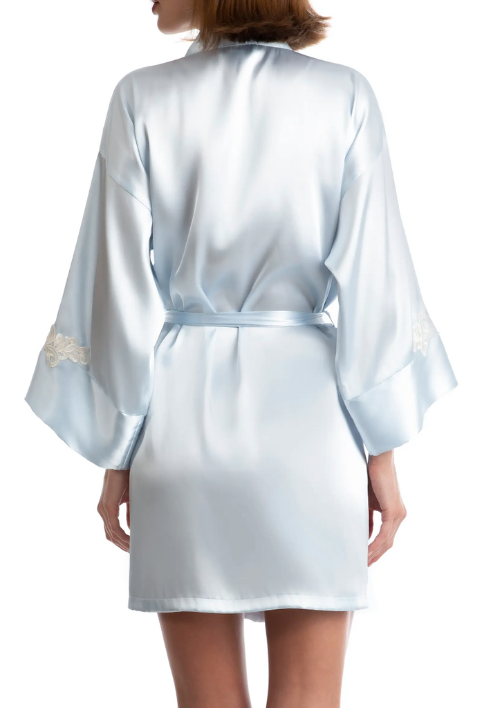 OPHELIA Wrap Robe in Silver Blue