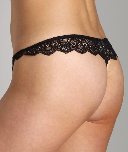 ALL LACE Thong in Black