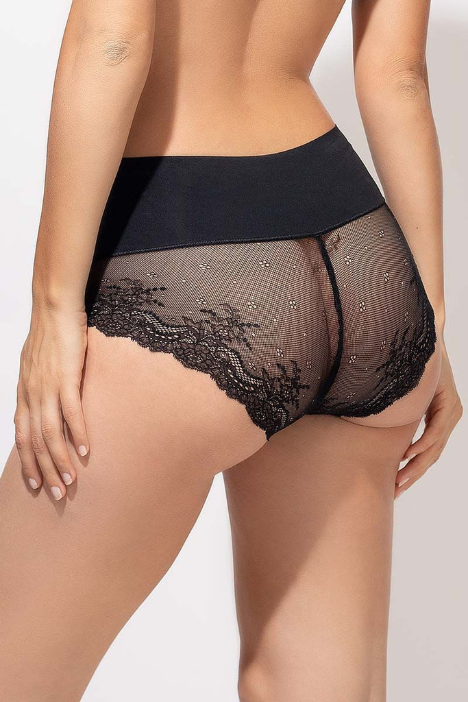 UNDIE-TECTABLE Lace Hi-Hipster Panty in Black