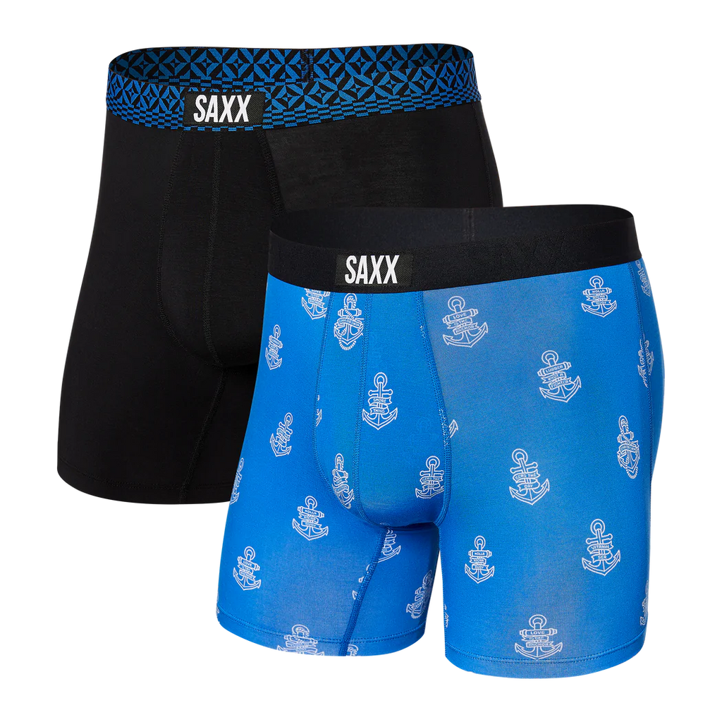 VIBE Boxer Brief 2-Pack in Vitamin Sea/Black Remix Geo