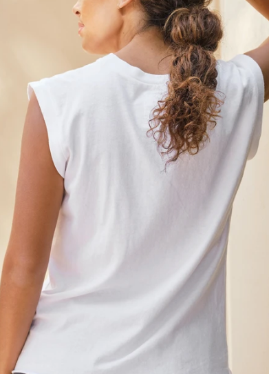AIDEN Vintage Muscle Tee in White