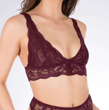 Cup-Sized Lace Bralette - Champagne