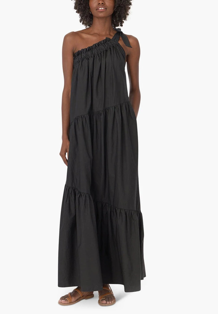 MAISIE One Shoulder Dress in Black