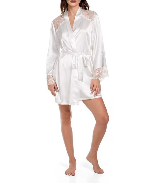 JANELLE Wrap Robe in Ivory