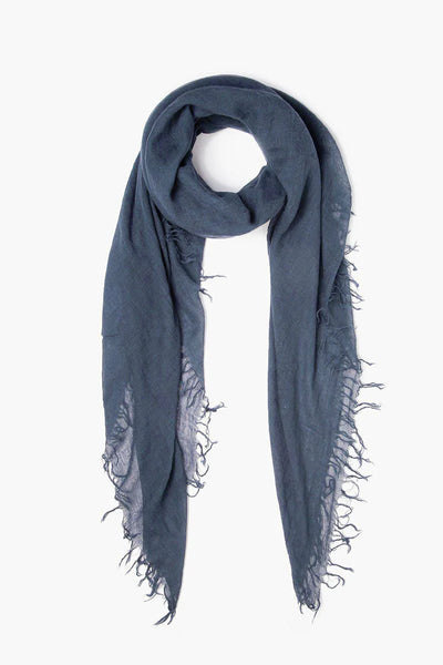 Cashmere & Silk Scarf in Indigo