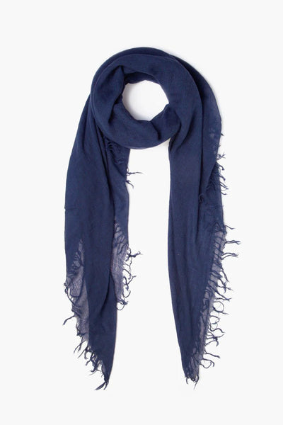 Cashmere & Silk Scarf in Medieval Blue