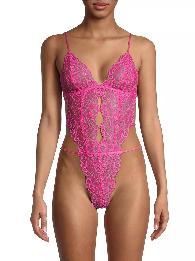 Intimo Womens Silk Lace Teddy Top