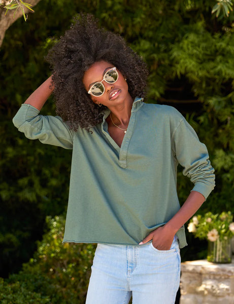 PATRICK Popover Henley in Rosemary