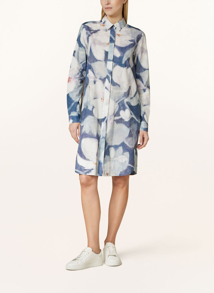 GRACIA NEW Long Sleeve Dress in Blue/White Floral