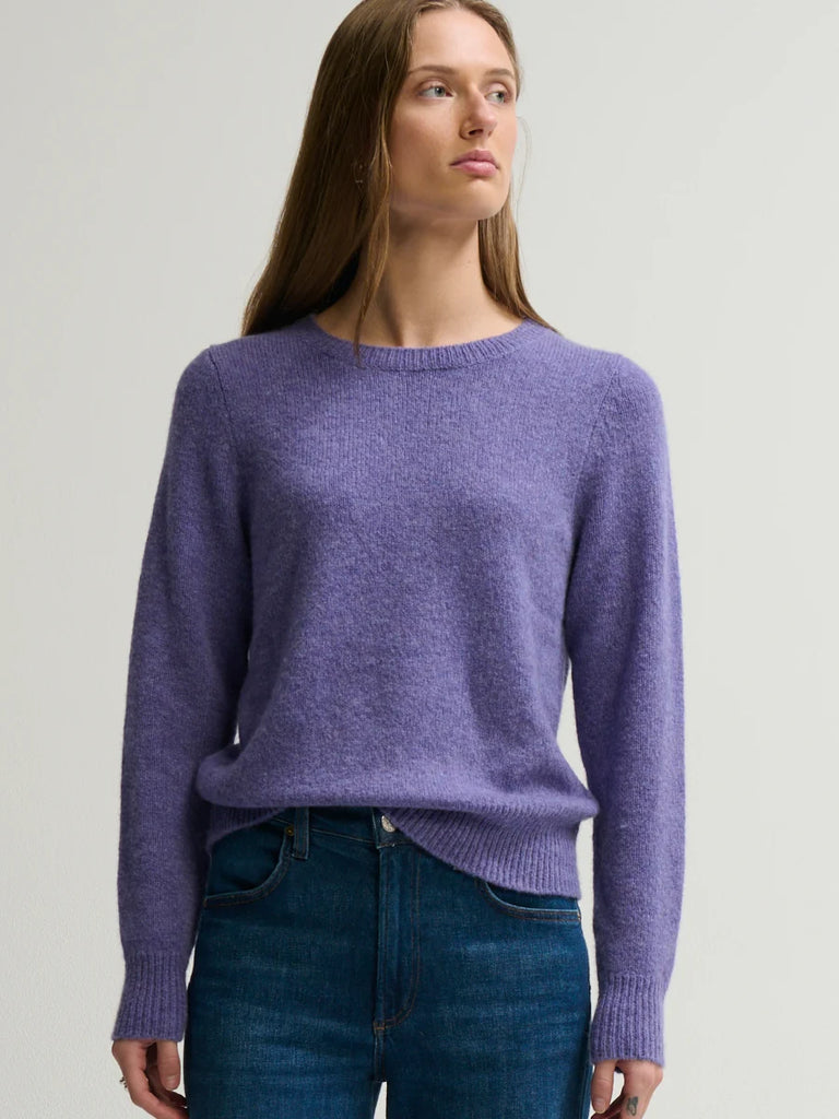 MARIA Cashmere Crew Sweater in Hyacinth