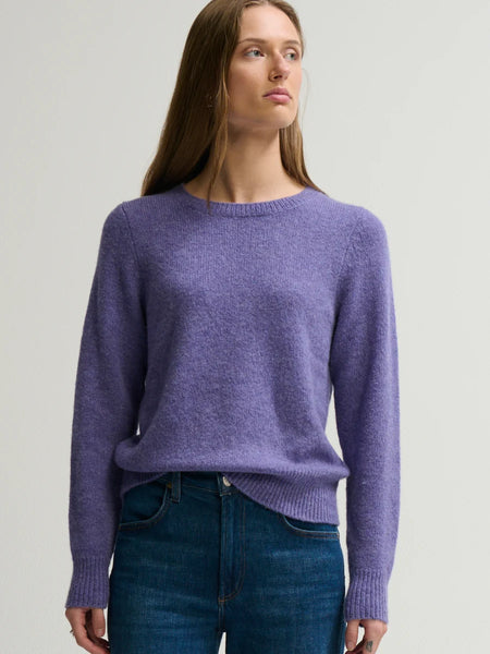 MARIA Cashmere Crew Sweater in Hyacinth