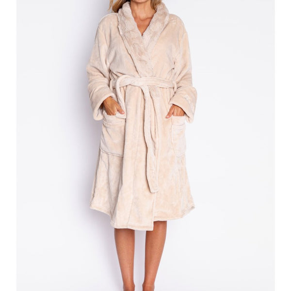 LUXE PLUSH Robe in Champagne