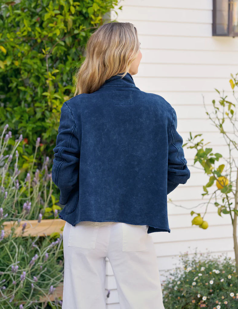 MINI BELFAST Crop Peacoat in Indigo Mineral