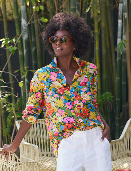 EILEEN Button Down Shirt in Multicolor Floral
