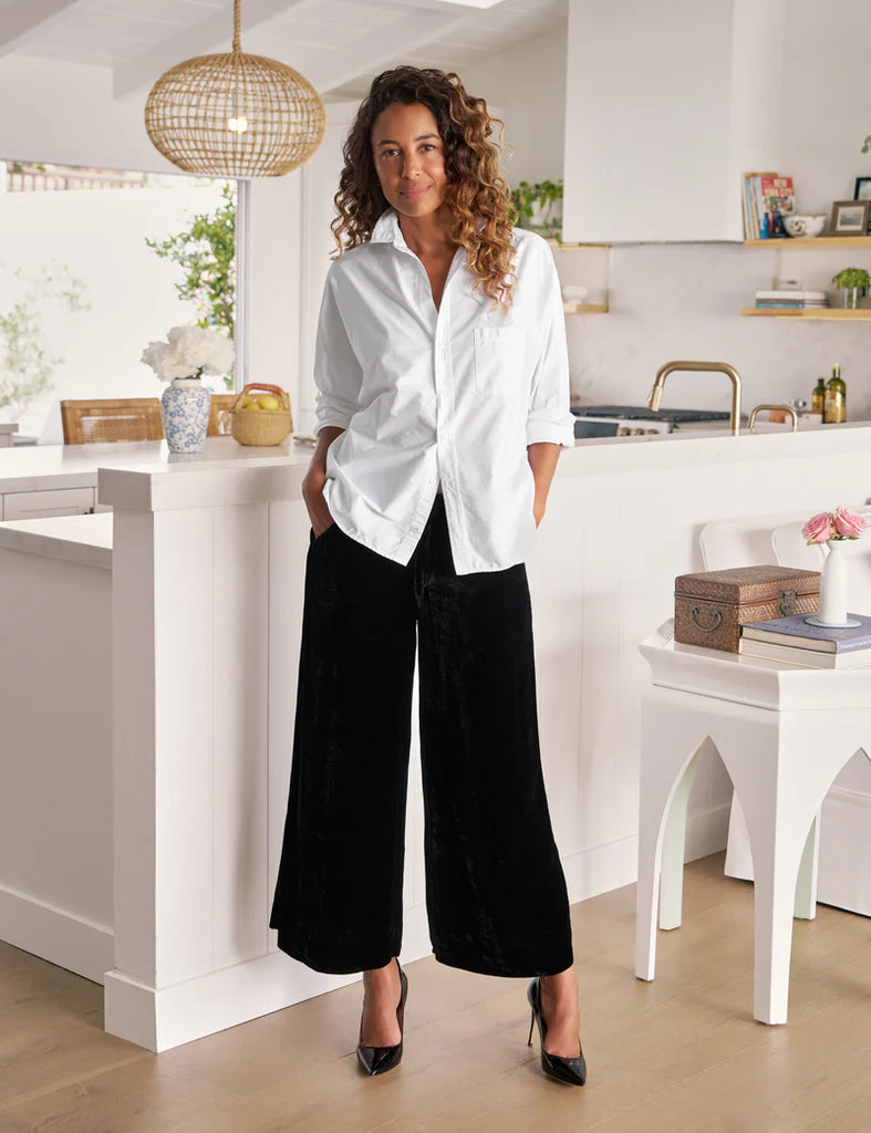 MAISIE Velvet Tuscany Pants in Black