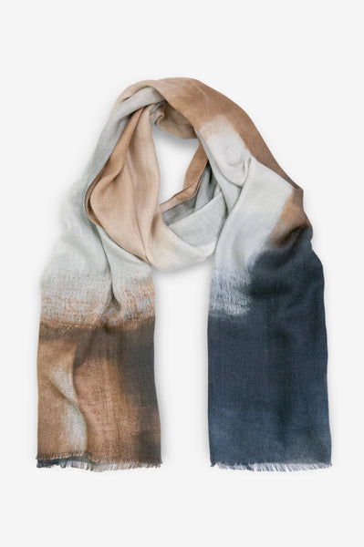 VELUTA Wool Blend Scarf in Sandstone