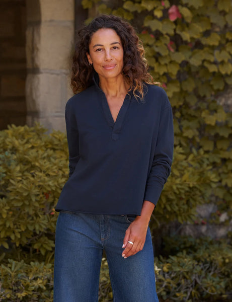 PATRICK Popover Henley in Classic Navy
