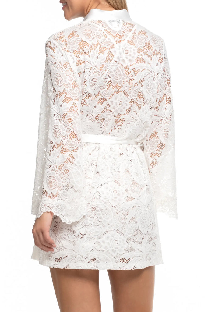 BRYNLEIGH Lace Robe in Ivory