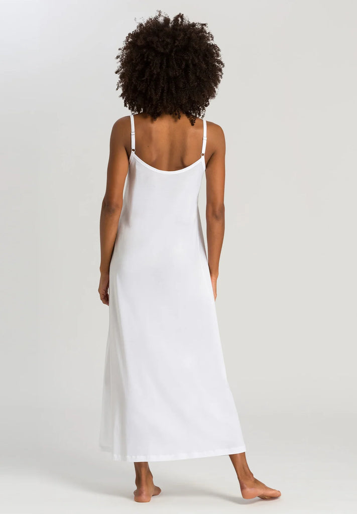 JULIET Pleated Long Night Dress in White