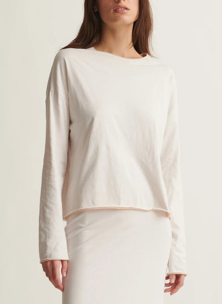 Double Layer Long Sleeve Tee in White