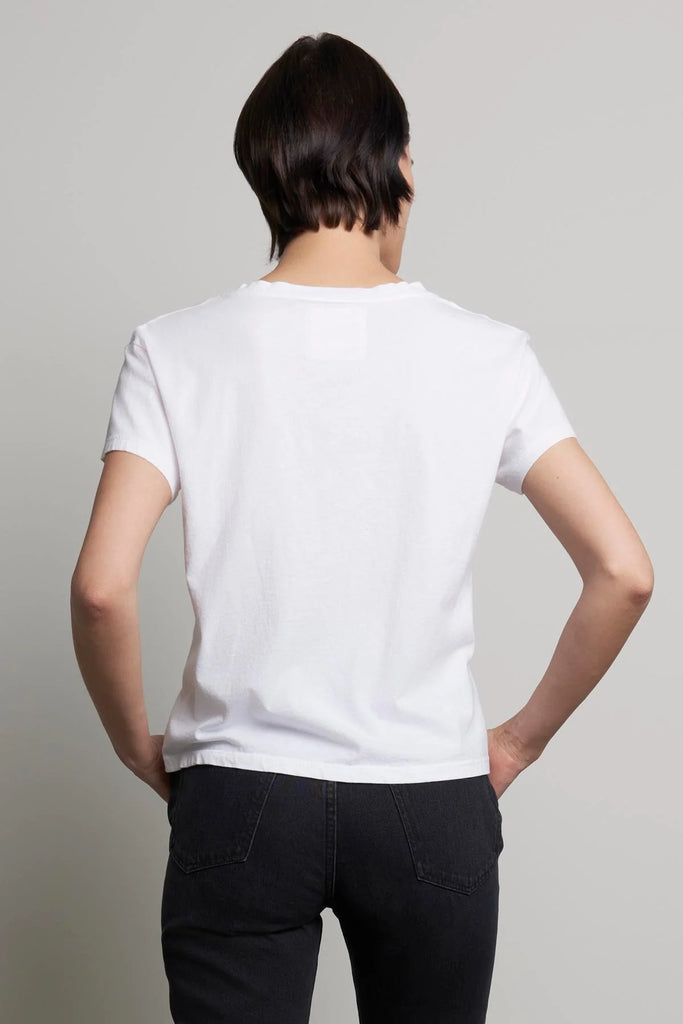 VENICE Short Sleeve V-Neck Tee in White