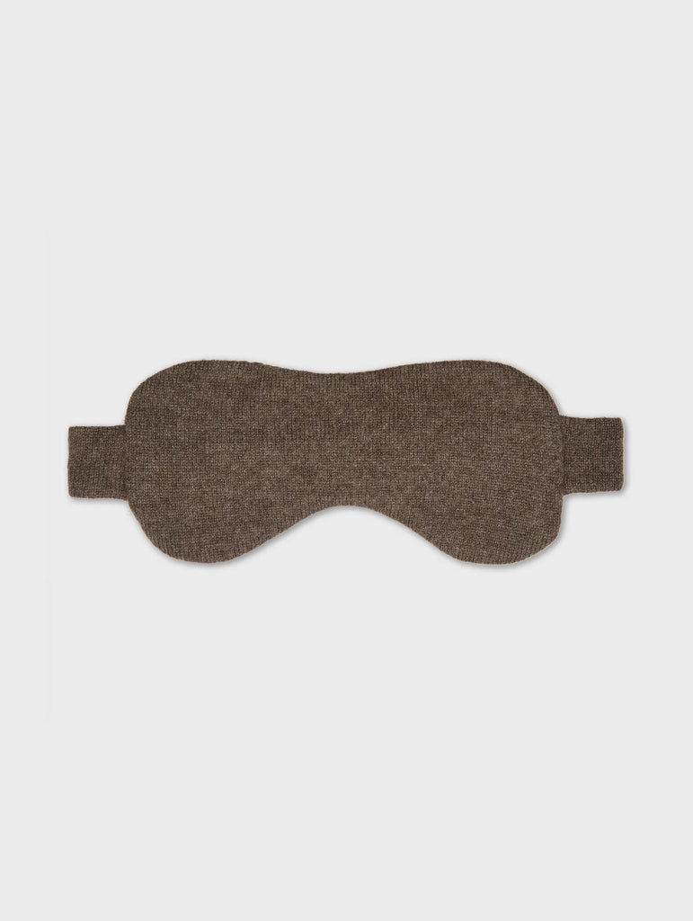 Cashmere Eye Mask in Russet Brown