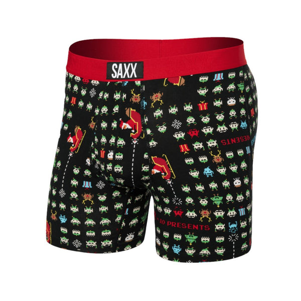 ULTRA Boxer Brief w/ Fly in Sleigh Invaders Black