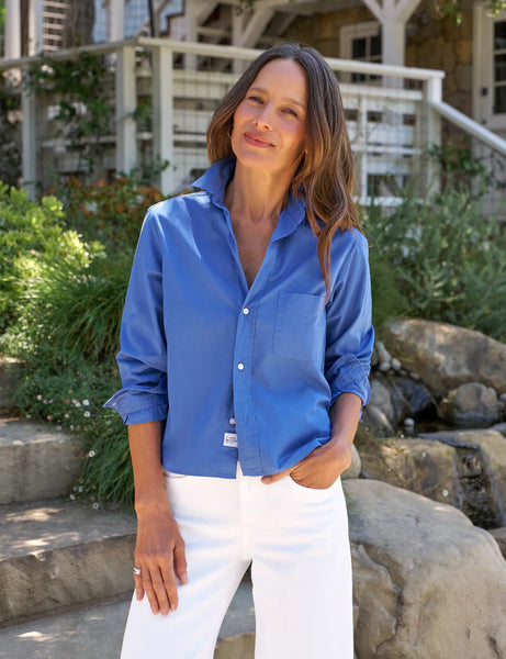 SILVIO Superluxe Shirt in Royal Blue