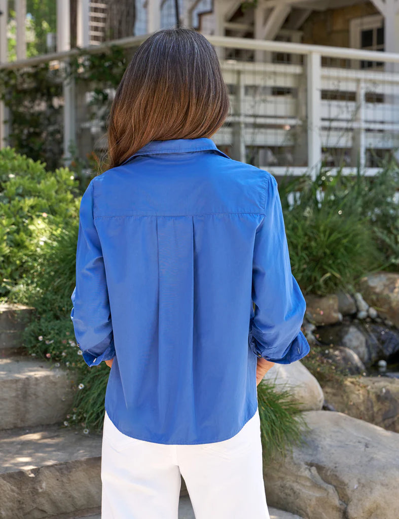 SILVIO Superluxe Shirt in Royal Blue