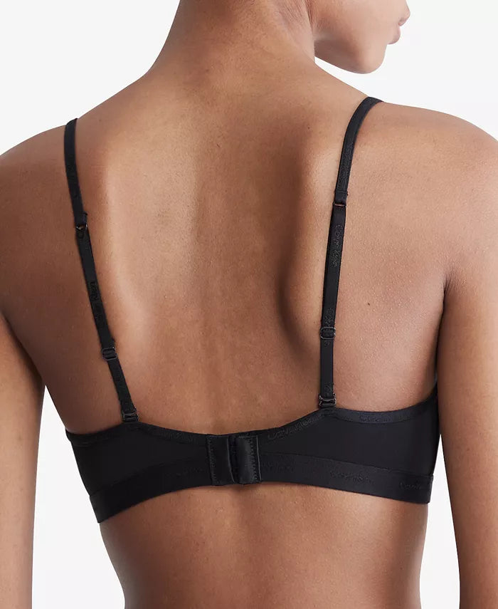 FORM TO BODY Lined Triangle Bralette in Black
