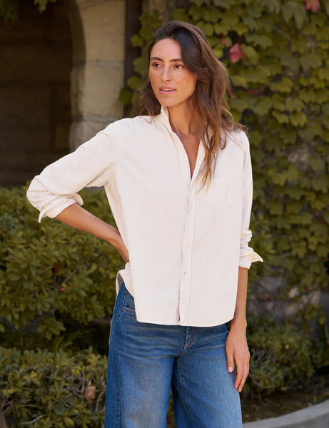 EILEEN Corduroy Shirt in Vintage White