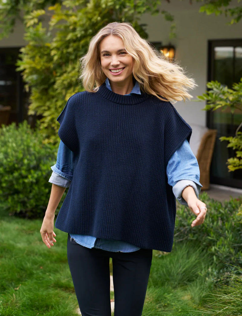 MONTECITO Sweater Vest in Marine