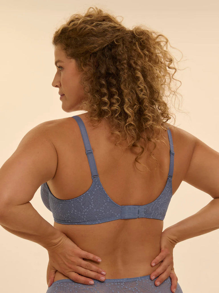 COMETE Full Coverage Underwire Bra in Chambray Blue