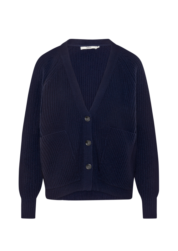 LARA Cashmere/Wool Cardigan in Navy