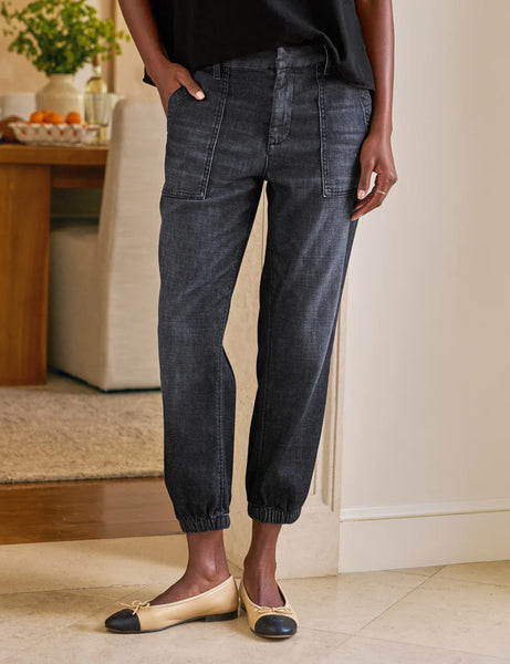 JAMESON Denim Utility Jogger in Washed Black