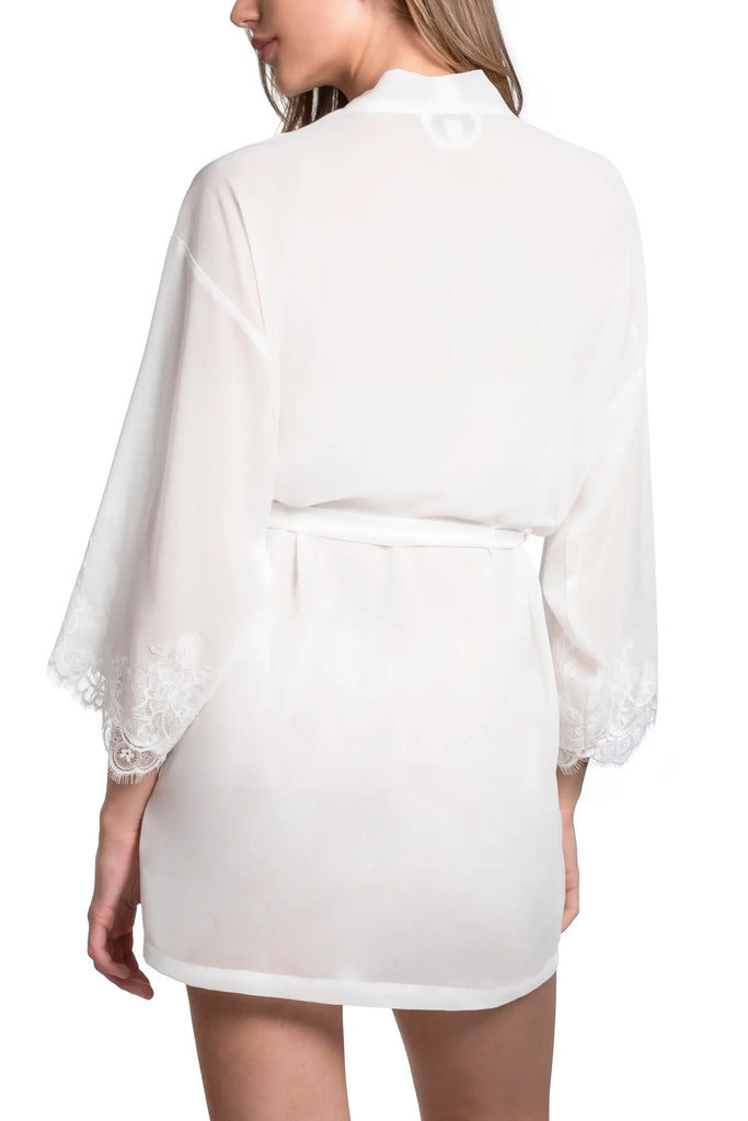 BRITNEY Chiffon Robe in Ivory