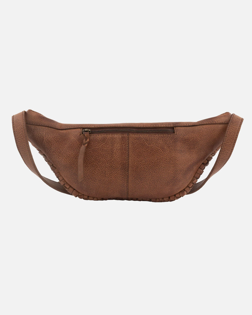 HANNA Woven Belt Bag in Brown