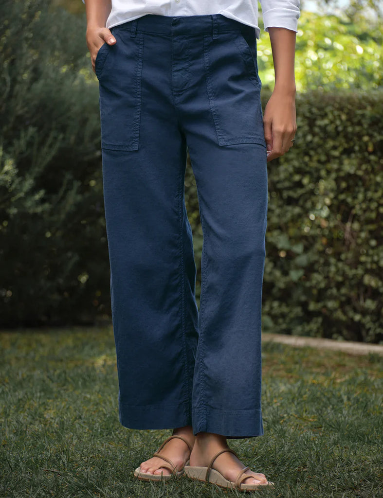 WEXFORD Linen Utility Trouser in Summer Navy