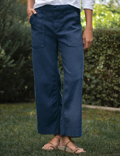 WEXFORD Linen Utility Trouser in Summer Navy