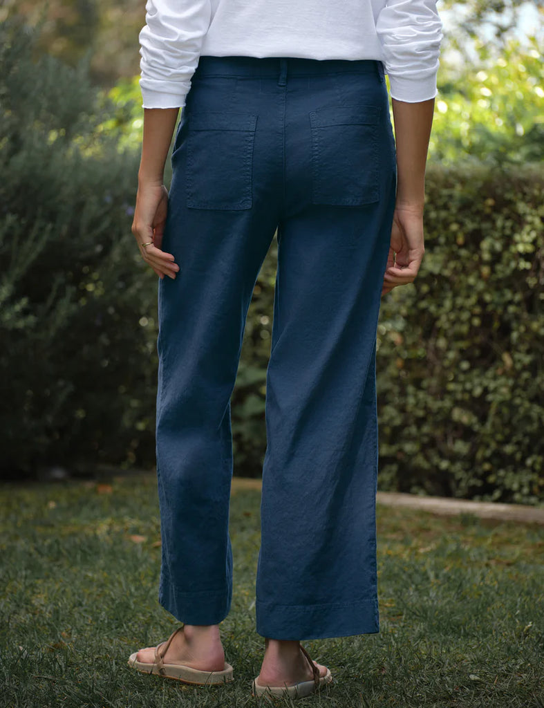 WEXFORD Linen Utility Trouser in Summer Navy