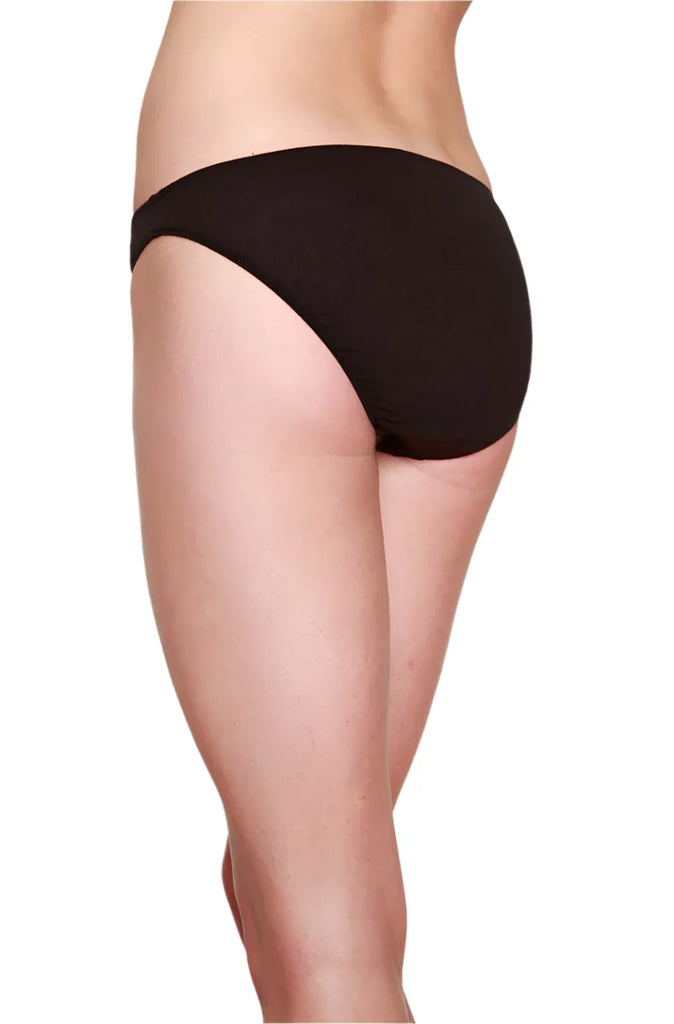 Organic Cotton French Bikini in Black