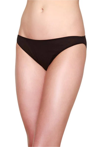 Organic Cotton French Bikini in Black