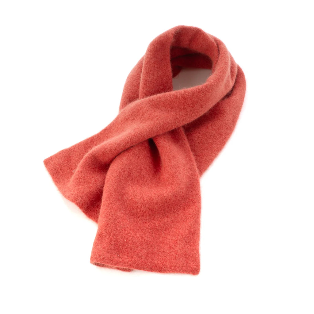 Wool Pull-Through Scarf in Vermilion