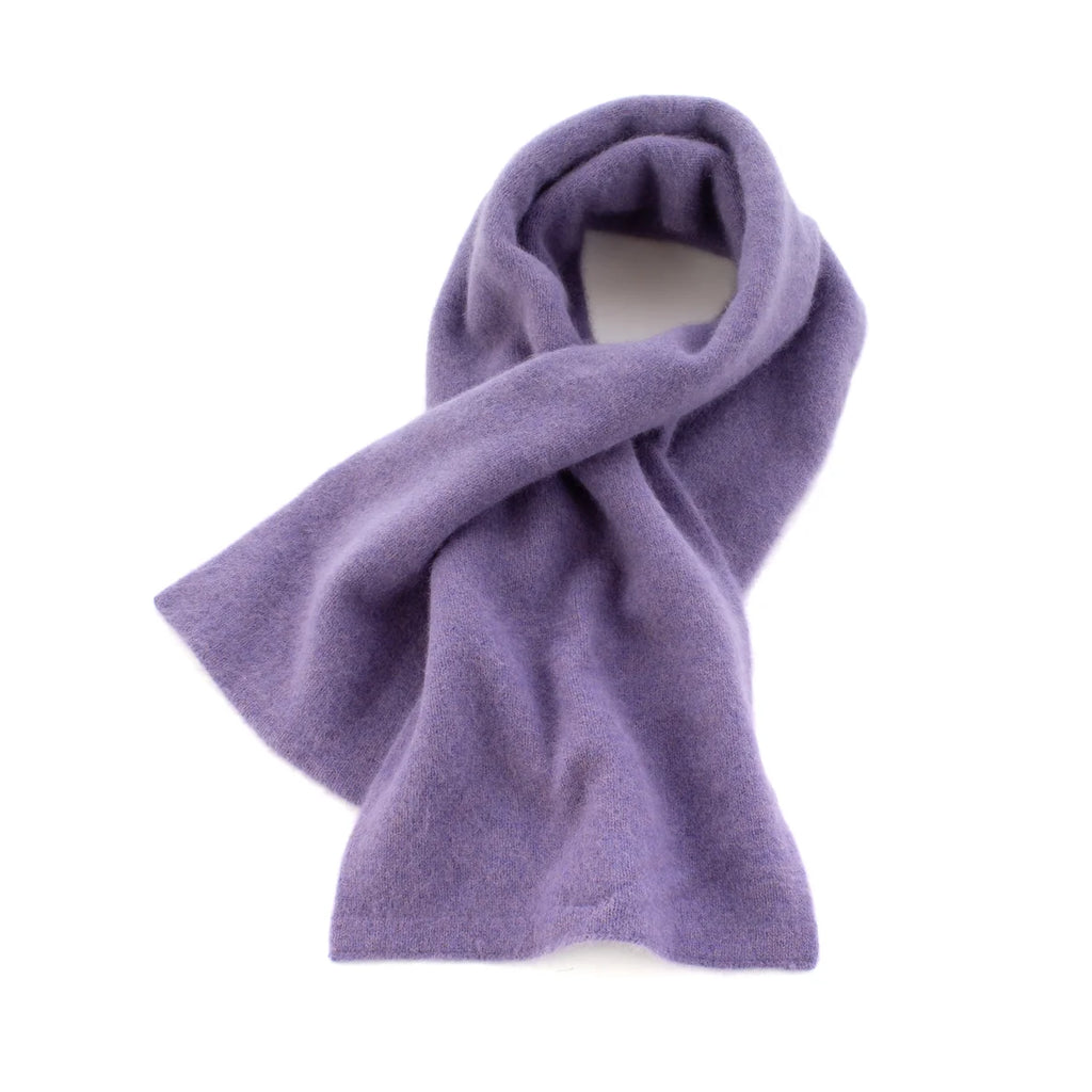 Wool Pull-Through Scarf in Purple