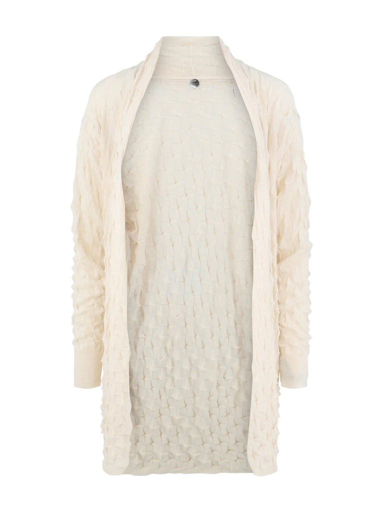 3D OPEN COAT Cardigan in Ivory