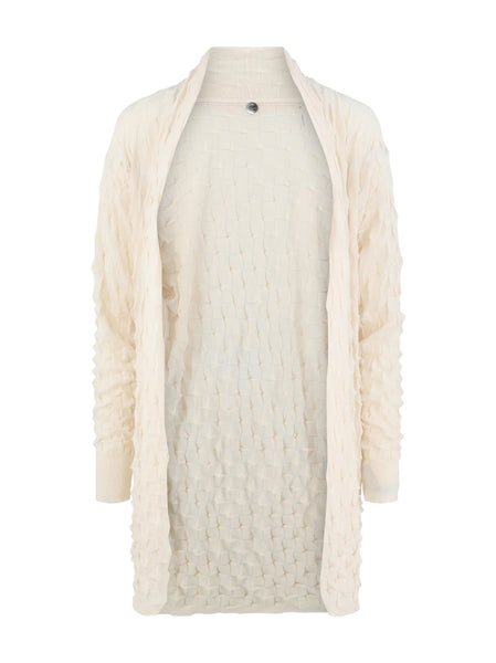 3D OPEN COAT Cardigan in Ivory