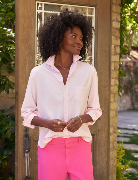 EILEEN Superluxe Button Down in Vintage Rose